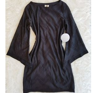 Emma & Michele Bell Sleeve Black Dress